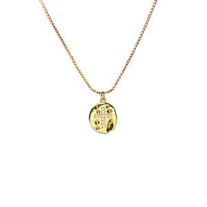 18K Gold Plated Cross Pendant Necklace